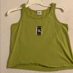 calvin klein green crop top